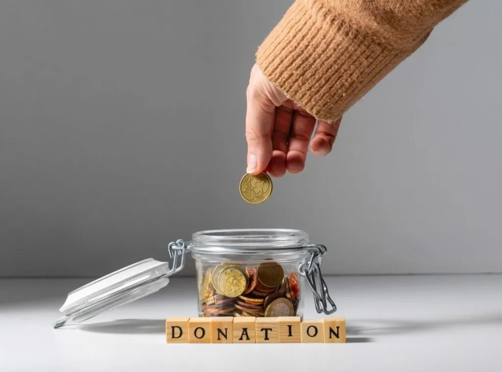 Charity donation supporting meaningful causes